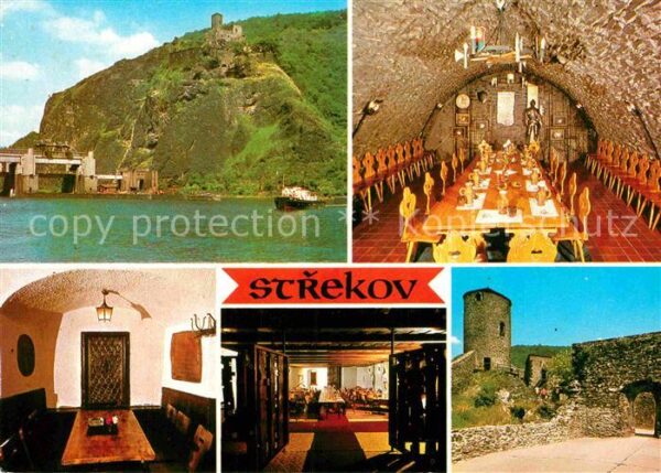 Usti nad Labem Statni hrad Strekov Burgruine Gaststätt