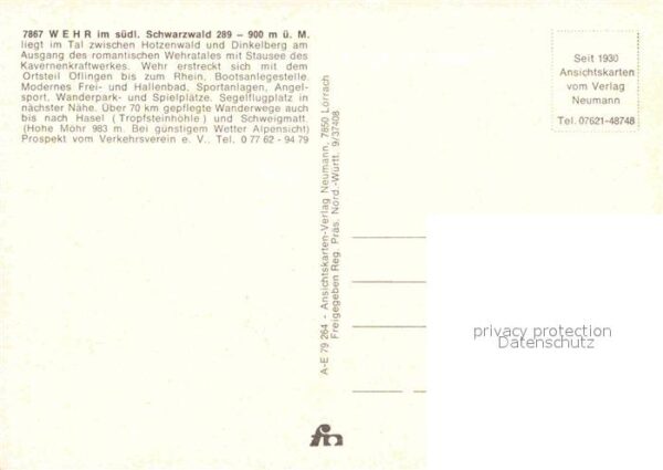 Wehr Baden Südlicher Schwarzwald Fliegeraufnahme – Bild 2