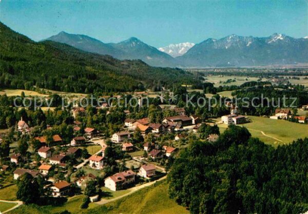 Bad Heilbrunn Gesamtansicht mit Alpenpanorama Flieger