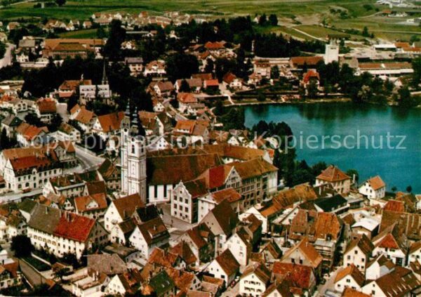 Bad Waldsee Altstadt Kirche Stadtsee Fliegeraufnahm