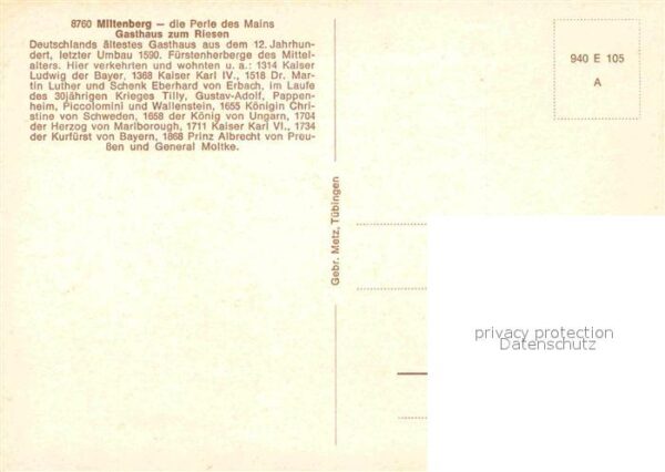 Miltenberg Main Gasthaus zum Riesen Deutschlands ältest – Bild 2