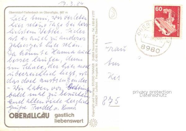 Tiefenbach Oberstdorf Panorama Allgäuer Alpen Fliegeraufnahme – Bild 2