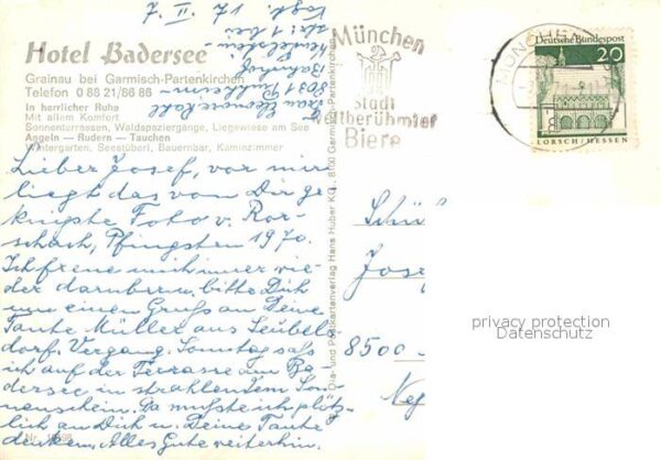 Grainau Hotel Badersee Ruderboot Alpen – Bild 2