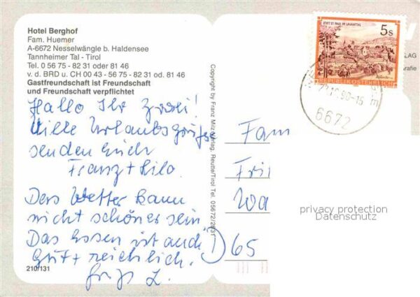 Nesselwaengle Tirol Hotel Berghof – Bild 2