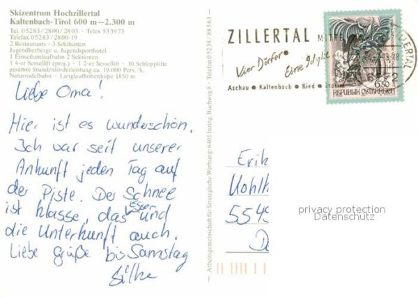 Kaltenbach Tirol Skizentrum Hochzillertal Jugendheim Win – Bild 2