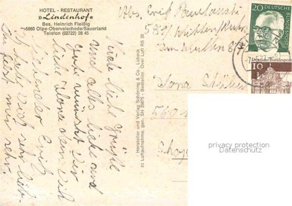 Oberveischede Ortsansicht mit Hotel Restaurant Linden – Bild 2