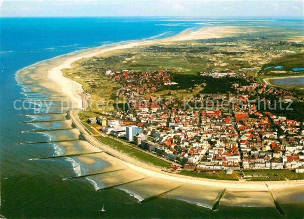 Norderney Nordseebad Luftaufnahme von Nordwesten aus ca. 400