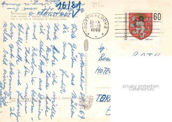 Gottwaldov Tschechien Namesti Interhotel Centrum mesta Platz – Bild 2
