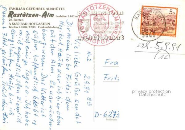 Bad Hofgastein Almhütte Rastötzen Alm – Bild 2