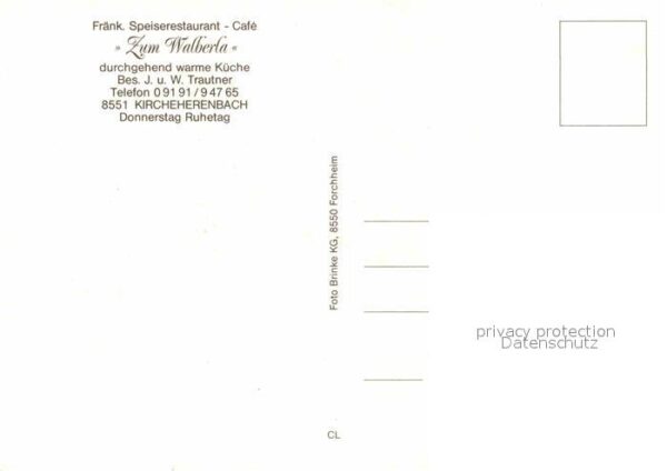 Kirchehrenbach Restaurant Cafe Zum Walberla – Bild 2