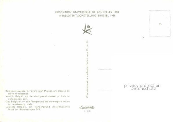 Bruxelles Bruessel Exposition Universelle Belgique Joyeuse – Bild 2