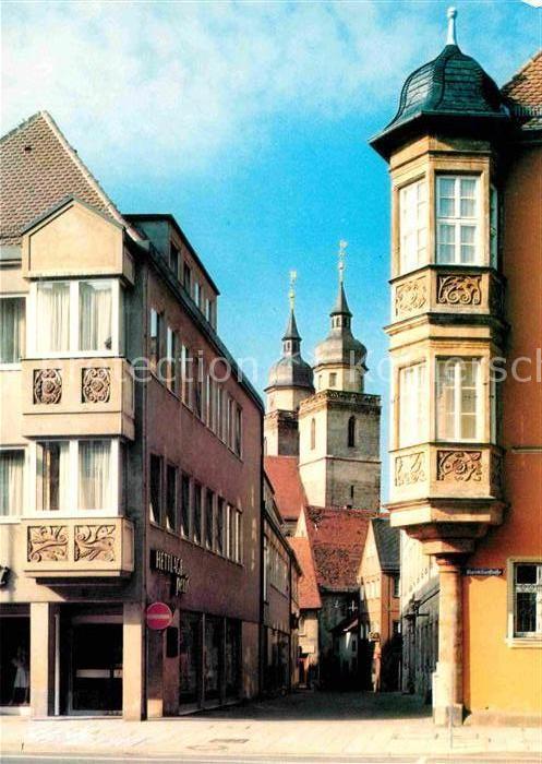 Bayreuth Blick von der Brautgasse zur Stadtkirch