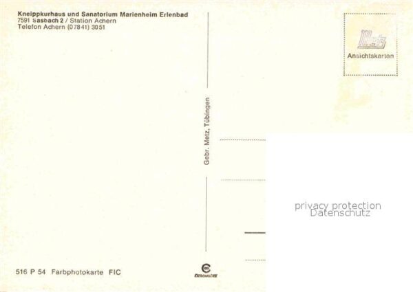 Achern Baden Kneippkurhaus Sanatorium Marienheim Erl – Bild 2