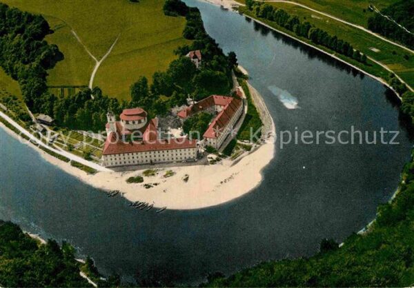 Weltenburg Kelheim Fliegeraufnahme Kloster Weltenburg mit