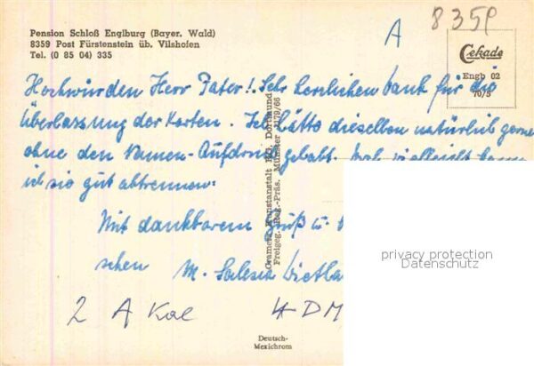 Fuerstenstein Niederbayern Pension Schloss Englburg Fliegeraufnahm – Bild 2