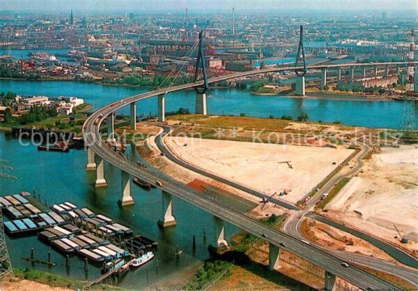Hamburg Köhlbrandbrücke Fliegeraufnahme