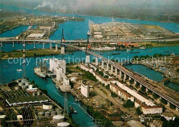 Hamburg Köhlbrandbrücke Fliegeraufnahme
