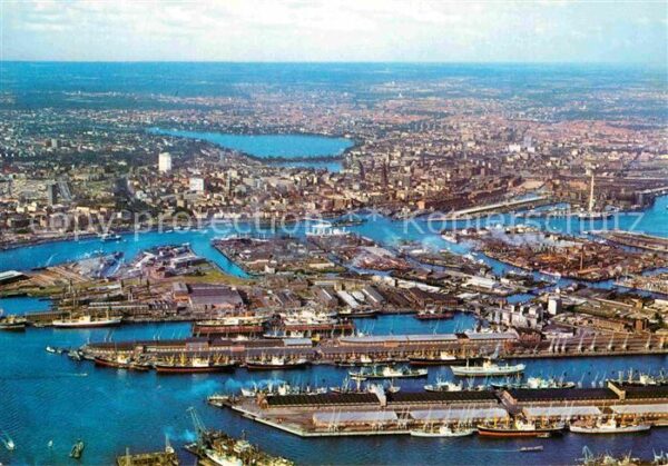 Hamburg Hafen Fliegeraufnahme