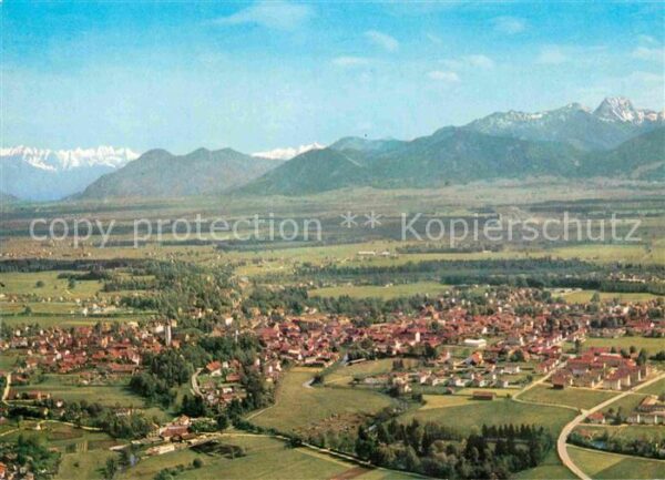 Bad Aibling Fliegeraufnahme mit Wendelstein und Wil