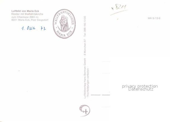 Maria Eck Kloster mit Wallfahrtskirche Fliegerauf – Bild 2