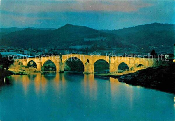 Ourense Puente Romano Nocturna