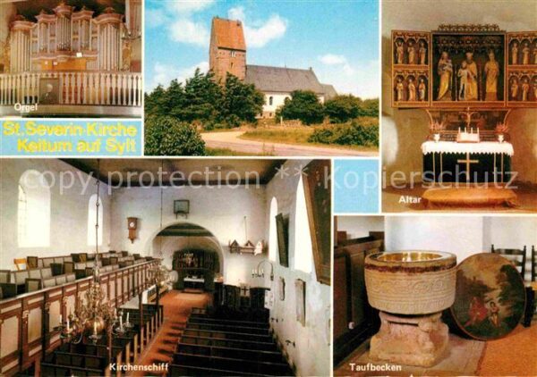Keitum Sylt St Severin Kirche Altar Kirchenschiff T