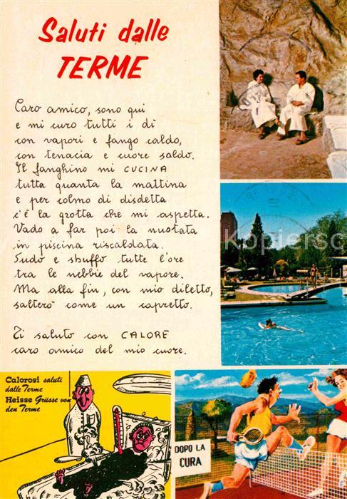 Abano Terme Veneto IT Grotte Schwimmbad Karikaturen