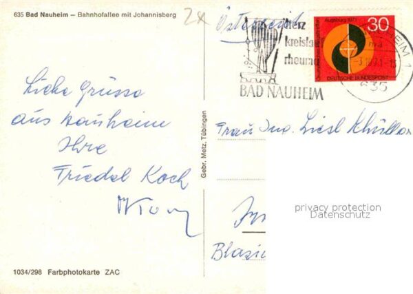 Bad Nauheim Bahnhofallee mit Johannisberg – Bild 2