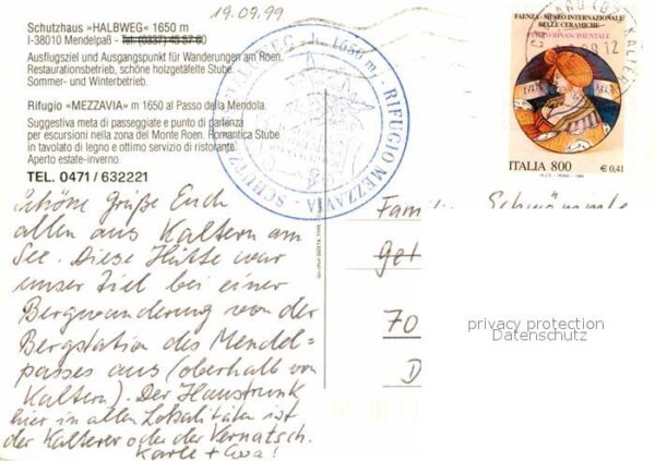 Mendelpass Halbweg Hütte Terrasse Gastraum Reiten – Bild 2
