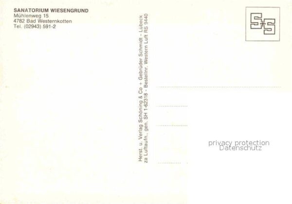 Bad Westernkotten Sanatorium Wiesengrund Fliegeraufnahme – Bild 2