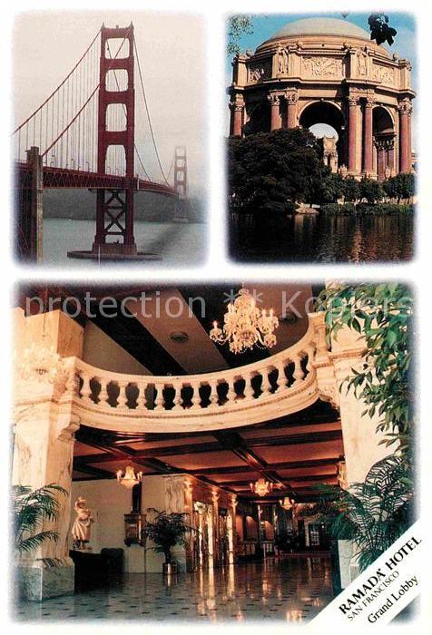 San Francisco California Ramada Hotel Grand Lobby Golden Gate Br