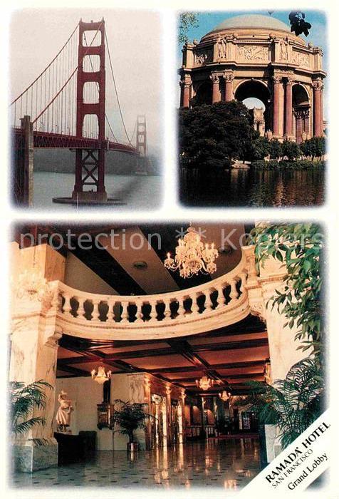 San Francisco California Ramada Hotel Grand Lobby Golden Gate Br