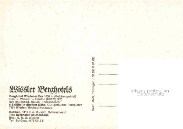 Wieden Schwarzwald Berghotel Wiedener Eck mit Berghotel Be – Bild 2