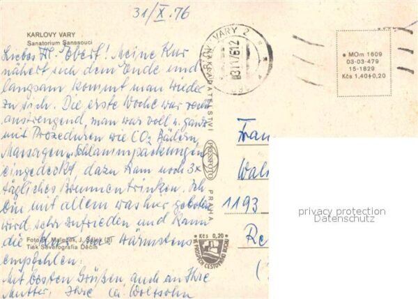 Karlovy Vary Sanatorium Sanssouci Foyer Speisesaal – Bild 2