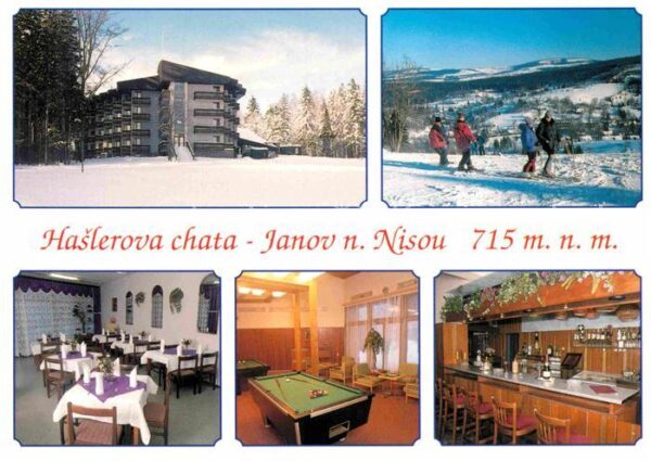 Janov nad Nisou Haslerova chata Skipiste Speisesaal Bil