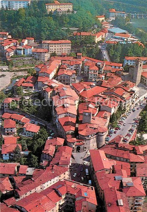 Castelnuovo Garfagnana Panorama con la Rocca al centro e il Du