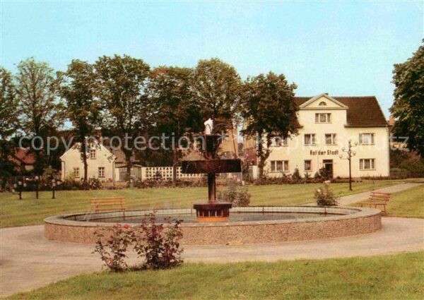 Falkenberg Elster Marktplatz Brunnen Rat der Stadt