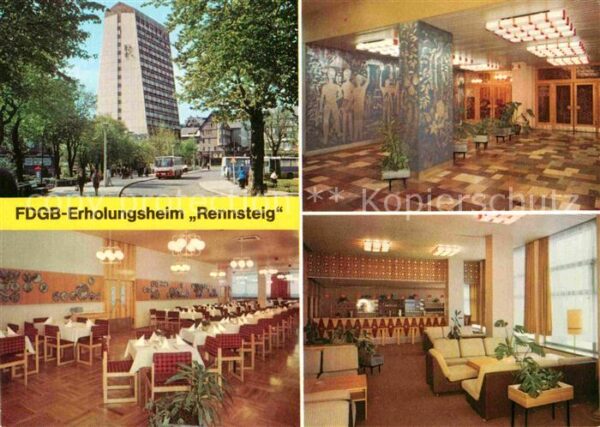 Oberhof Thueringen FDGB Erholungsheim Rennsteig Empfang Sp