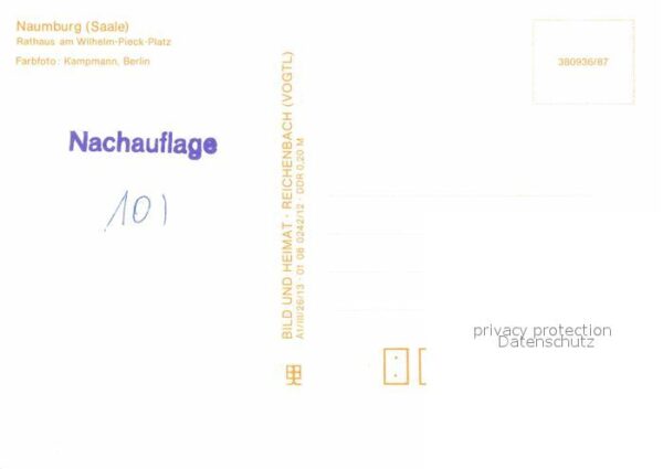 Naumburg Saale Rathaus am Wilhelm Pieck Platz – Bild 2