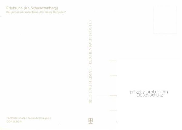 Erlabrunn Erzgebirge Bergarbeiterkrankenhaus Dr Georg Benjam – Bild 2
