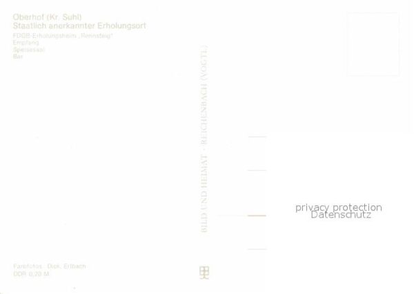 Oberhof Thueringen FDGB Erholungsheim Rennsteig Foyer Spei – Bild 2