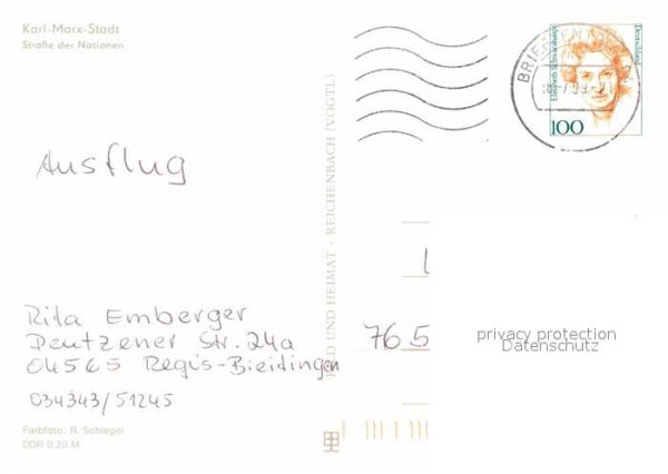 Karl-Marx-Stadt Strasse der Nationen – Bild 2