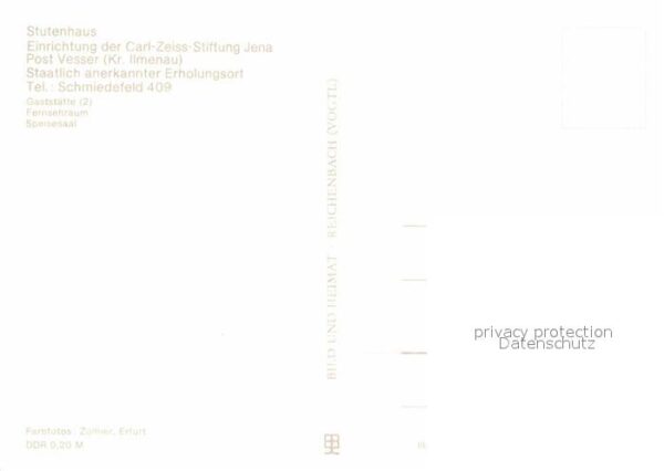 Vesser Rennsteig Stutenhaus Einrichtung der Carl Zeiss S – Bild 2