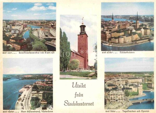 Stockholm Klara sjö Västerbron Riddarholmen Tegel