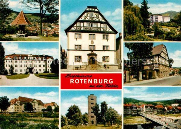 Rotenburg Fulda Aussichtspunkt Teilansichten Gebäude Tu