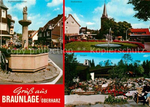 Braunlage Eichhörnchenbrunnen Stadtzentrum Kirche