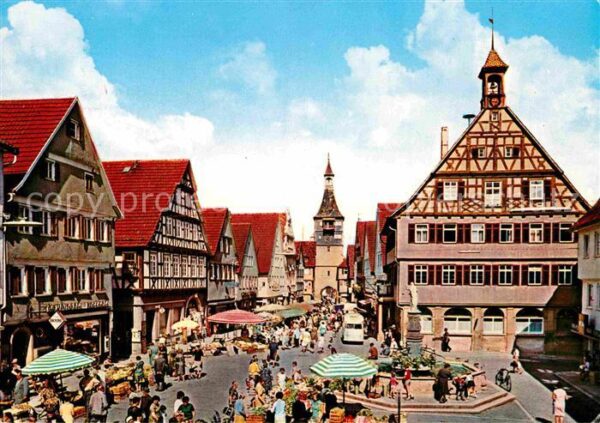 Winnenden Marktplatz Fachwerkhäuser