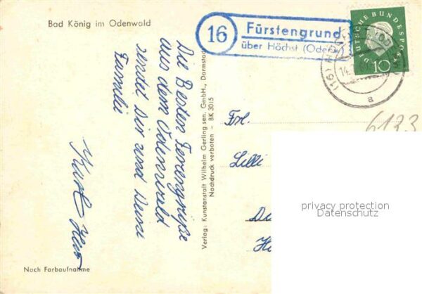 Bad Koenig Odenwald Ortsansicht mit Kirche Ansicht vom Wald – Bild 2