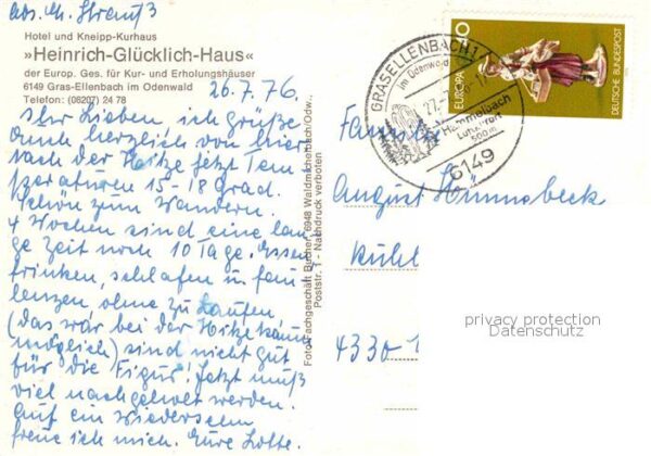 Gras-Ellenbach Hotel Kneippkurhaus Heinrich Glücklich – Bild 2