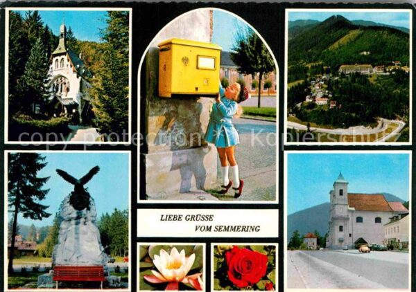 Semmering Niederoesterreich Motive Kirche Denkmal Briefkasten Mädch
